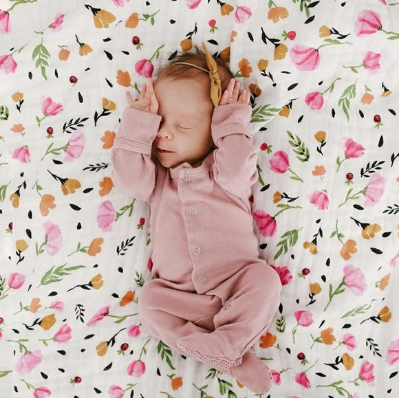 NWT Little Unicorn 3 pc Bundle Quilt Crib Sheet - Picture 3 of 11